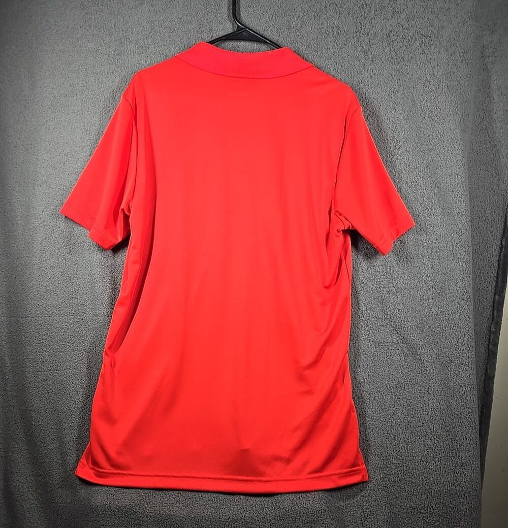ADIDAS GOLF Men's M Medium PERFORMANCE Short Sleeve Polo Shirt Red Orange - Picture 9 of 10